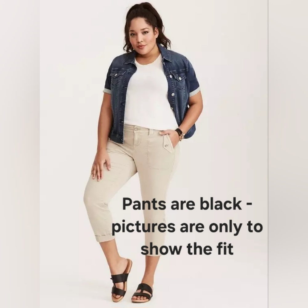Cropped Twill Military Pant - PANTS ARE BLACK - PICTURES FOR REF ONLY (P3-13)